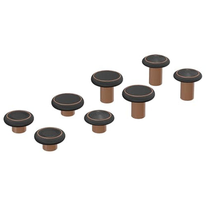 HEXGAMING 8-Pack Replacement Thumbsticks Caps, Stardust Mocha | 2 Height, Domed & Concave Grips, for Phantom & Ultimate Pro Controllers, Base Part NOT Included - color: Stardust Mocha