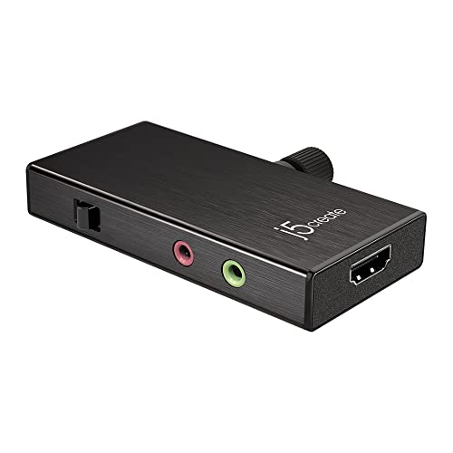 j5create Live Video Capture Card - HDMI to USB-C, Supports 1080p 60FPS | Video and Audio Recording, Power Delivery 60W Pass Through, for PC Xbox PlayStation Android Game Live Streaming (JVA02)