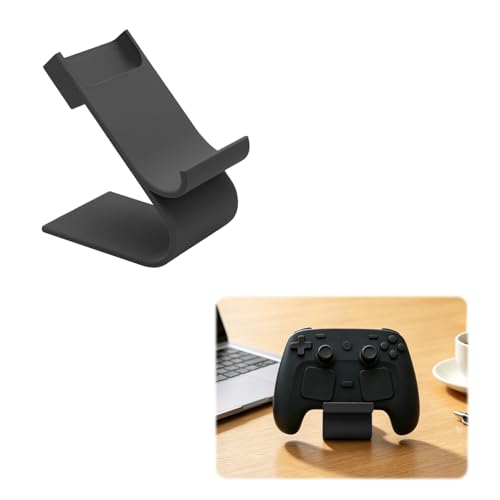 Controller Stand Compatible with Steam Controller 2 and Puck, Desktop Display Holder, Organizer for Gaming Setup (Black)