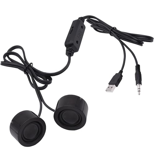 USB Mini Computer Speakers for Desktop Laptop Small PC Speakers | 1.2M,Volume Control Adjustment,with USB-Powered/3.5mm TRS Stereo Jack,for MP3 Phone