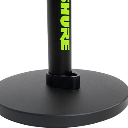 Shure by Gator Round Base Desktop Mic Stand with Standard Height-Adjustable Twist Clutch and 6" Base; (SH-DESKTOP1) - style: Standard