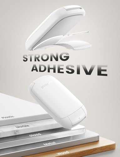 Lamicall Headphone Stand, Sticky Headset Holder - Foldable Headphone Holder Hook Mount, Adhesive Headset Hanger Clip Under Desk, Earphone Clamp for Airpods Max, HyperX, Sennheiser, White - color: White