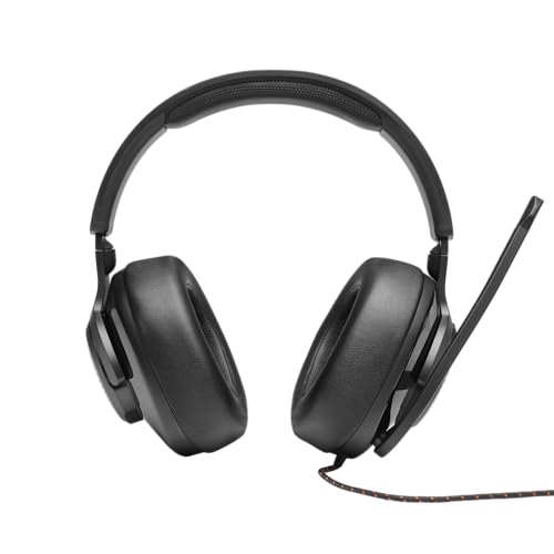 JBL Quantum 200 - Wired Over-Ear Gaming Headset with Voice Focus Directional flip-up mic and Memory Foam Ear Cushions (Black),(Pack of 4) - size: Large (Pack of 4)