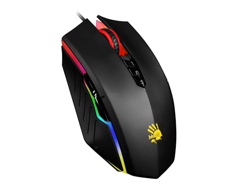 Bloody A70x Optical Gaming Mouse with Light Strike (LK) Switch & Scroll - Fully Programmable and Advance Macros (A70x-MatteBlack) - color: A70x-MatteBlack