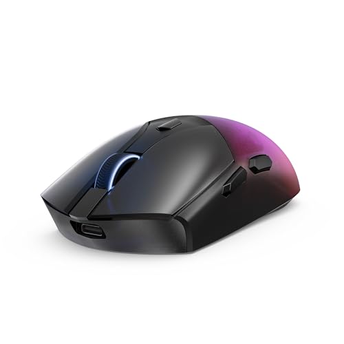 Lenovo Legion M410 Wireless RGB Gaming Mouse – 6 Button Palm Grip Mouse with 16,000 DPI, 53 Hour Rechargeable Battery, 2-Zone RGB Lighting, NVIDIA Reflex Compatible - color: Translucent, size: Medium | Right Handed, style: M410