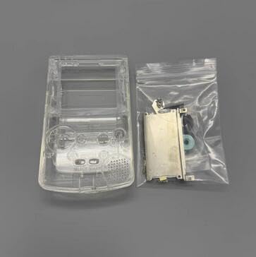 IPS Housing Shell Cover with Buttons Conuctive Pads Screws for Gameboy Color GBC Console (Clear) - color: Clear