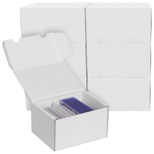 NUMINA 7 Pack Trading Card Storage Boxes for Toploaders with Dividers | 160 Toploader Capacity, Fits Magnetic Holders, Includes Dividers & Labels, Laminated Surface, Compact Storage For TCG & MTG - size: 7-Pack 6-inch