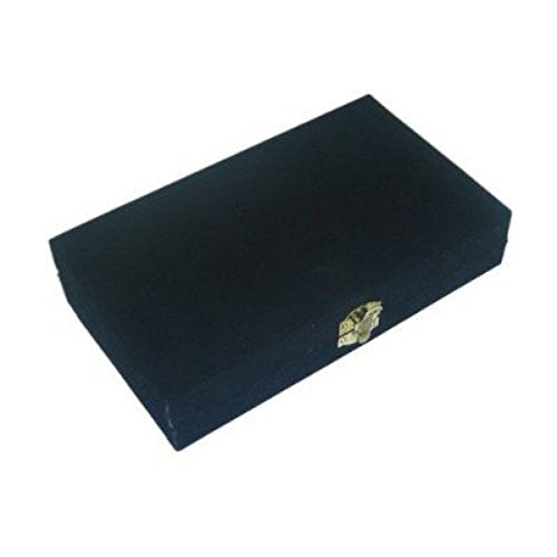 Marion Domino Double 6 Red Jumbo Tournament Professional Size with Spinners in Elegant Black Velvet Case. - color: Red