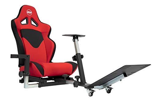 Advanced Racing Simulator Seat Driving Simulator Gaming Chair with Gear Shift Mount - color: Red