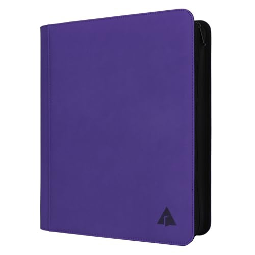 Top loader Binder, Holds 504 Top loaders, 9-Pocket Top Loader Binders with Sleeves for TCG & Sports Cards in 3'' x 4'' Top loaders -Purple - color: Purple