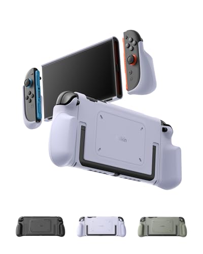 Belkin Nintendo Switch 2 Case Grip, Dockable & Quick-Release Design, Ergonomic Non-Slip, Kickstand Compatible Protective Case, Detachable & Comfortable Joy-Con 2 Handheld Grip, Travel Controller case - color: Lilac, style: Grip