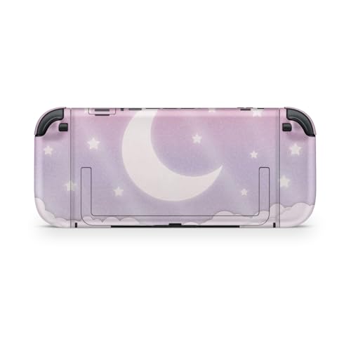 Glossy Glitter Gaming Skin Compatible with Nintendo Switch 2 Console Only - Baby Moon - Premium 3M Vinyl Protective Wrap Decal Cover - Easy to Apply | Crafted in The USA by MightySkins - color: Baby Moon, size: Switch 2 Console Skin Only, style: Glossy Gl