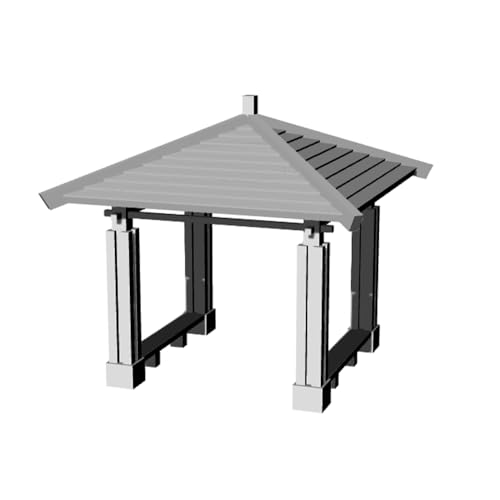 Yao's Studio LYT144329 1/144 Miniature Factory Building Military Car Railroad Track Accessory Props Diorama Scenery Gazebo Square Pavilion Chinese Style Building