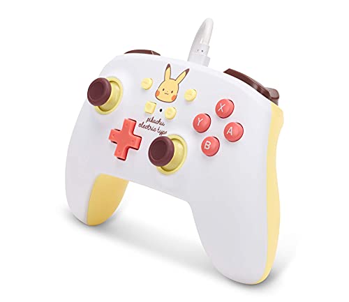 PowerA Enhanced Wired Controller for Nintendo Switch - Pikachu Electric Type, Nintendo Switch - OLED Model, Gamepad, Game controller, Wired controller, Officially licensed