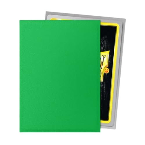 Dragon Shield | Matte Dual Standard Size Card Sleeves | 100ct - Smooth & Tough Premium TCG Sleeves - Compatible with Pokemon, One Piece, and Magic: The Gathering | Apple Green & Silver - color: Apple Green & Silver