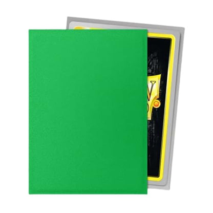Dragon Shield | Matte Dual Standard Size Card Sleeves | 100ct - Smooth & Tough Premium TCG Sleeves - Compatible with Pokemon, One Piece, and Magic: The Gathering | Apple Green & Silver - color: Apple Green & Silver