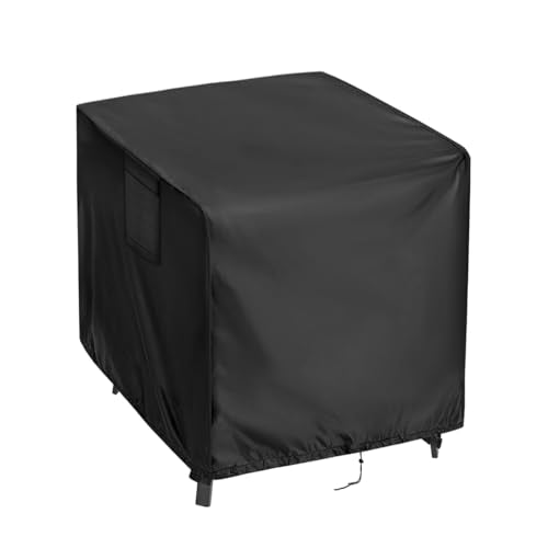Outdoor Table Cover Square 24 inch Patio Table Cover Waterproof | Patio Furniture Covers Rectangular for Outside Small Table and Chair Sets, Fire Pit, Coffee Table, Ottoman-24"L x 24"W x 28"H