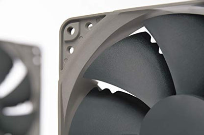 Noctua NF-P12 redux-900, Ultra Quiet Silent Fan, 3-Pin, 900 RPM (120mm, Grey) (Pack of 2) - size: 120x120x25mm (Pack of 2)