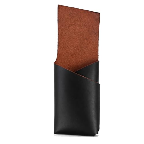 Full Grain Leather Playing Card Holder for Standard Deck, Handmade Leather Poker Card Case, Travel Playing Card Storage Organizer, Deck Protector Wallet, 5.1 x 3.5 x 0.7 Inch, Brown