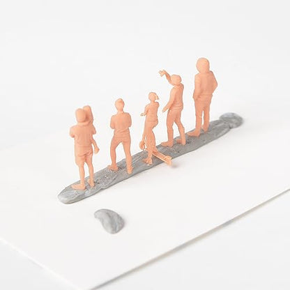 MRY-SFW Yao's Studio LYT72106 1/72 20mm Miniature Factory Building Military Car Railroad Track Accessory Props Diorama Scenery Miniature Character Model Multi Pose Figures5pcs
