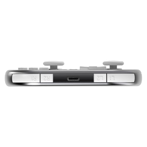 ShanWan Wireless Mini Controller for Switch, PC, iOS, Android, Supports Keyboard Mode for iPad Procreate (Silver) - color: Silver