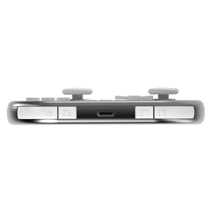 ShanWan Wireless Mini Controller for Switch, PC, iOS, Android, Supports Keyboard Mode for iPad Procreate (Silver) - color: Silver