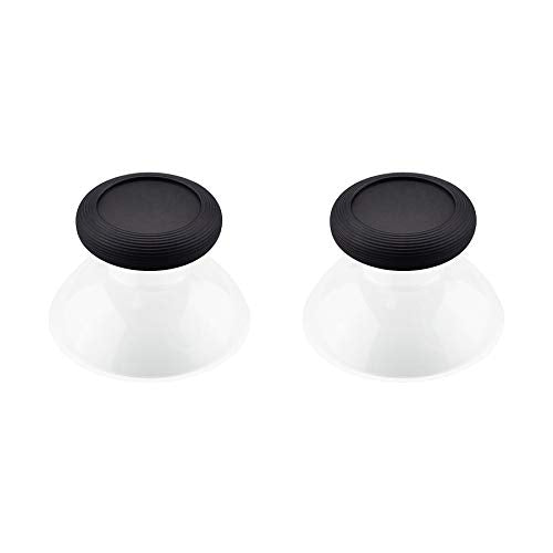 eXtremeRate Black & Transparent Dual-Color Replacement 3D Joystick Thumbsticks, Analog Thumb Sticks with Cross Screwdriver for Nintendo Switch Pro Controller - color: Black & Transparent