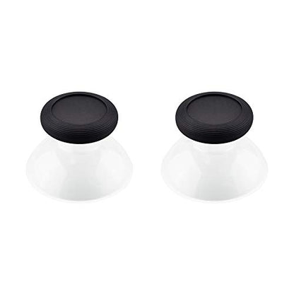 eXtremeRate Black & Transparent Dual-Color Replacement 3D Joystick Thumbsticks, Analog Thumb Sticks with Cross Screwdriver for Nintendo Switch Pro Controller - color: Black & Transparent