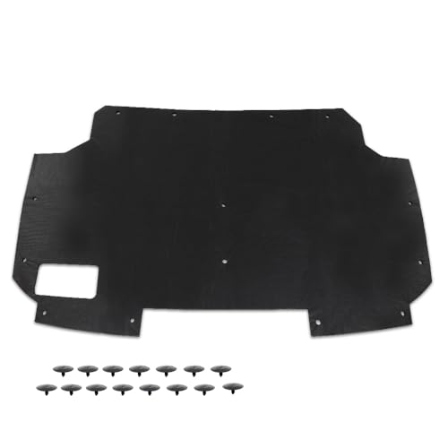 PIT66 Hood Insulation Pad W/ Clips Compatible with Ford F150 F250 F350 Bronco 1987-1991 - style: 1987-1991 Ford F150