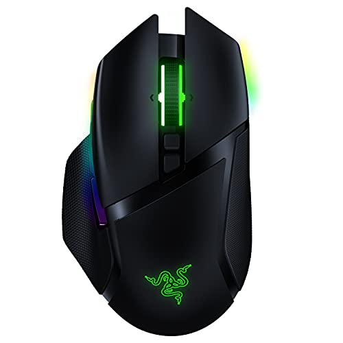 Razer Basilisk Ultimate HyperSpeed Wireless Gaming Mouse: Fastest Gaming Mouse Switch - 20K DPI Optical Sensor - Chroma RGB Lighting - 11 Programmable Buttons - 100 Hr Battery - Classic Black - size: Mouse Only
