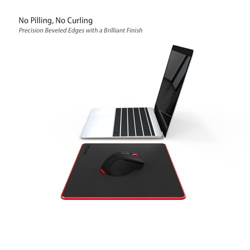 Plastic Resin Hard Mouse Pad Premium Waterproof Ultra Smooth No Irritating Smell Environment Fast and Accurate Control for Office and Gaming Laptop - size: 9.5L x 7.9W inches