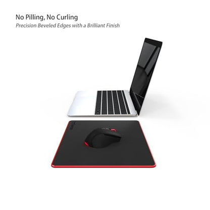 Plastic Resin Hard Mouse Pad Premium Waterproof Ultra Smooth No Irritating Smell Environment Fast and Accurate Control for Office and Gaming Laptop - size: 9.5L x 7.9W inches