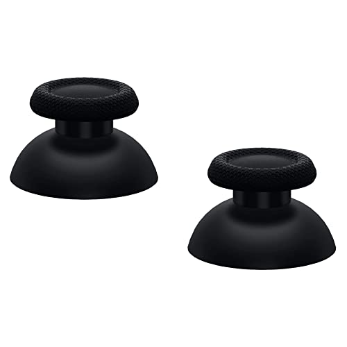 eXtremeRate Black Replacement Thumbsticks for PS5 Controller, Custom Analog Stick Joystick Compatible with PS5, for PS4 All Model Controller - Controller NOT Included - color: Black