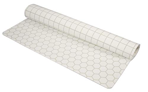 Double-Sided Role Playing RPG Game Mat- Reversible Silicone Battle Matte Grid w Hexes and Squares- XL 20"x20"-Foldable, Rollable, Wet Eraseable - Made for D&D Dungeons Dragons, Pathfinder and More | Foldable Silicone Battle Map, Wet Erase and Rollable, fo