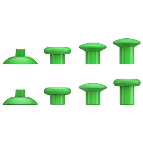 eXtremeRate ThumbsGear Xbox 컨트롤러용 교체 가능한 썸스틱 - 편안함 향상 - 그린 3가지 높이 돔형 및 오목한 그립 인체 공학적 조절 가능한 조이스틱, Xbox Seires X/S, Xbox One S/X/Elite용 - color: 초록색.