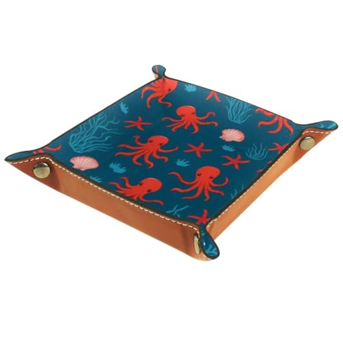 Octopus Pattern Dice Tray Dice Rolling Tray Folding Dice Holder for Dice Games, Like RPG, DND and Other Table Games - color: Multi 1