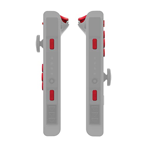 eXtremeRate DIY Full Set Buttons for Nintendo Switch & Switch OLED, Custom Replacement Buttons for JoyCon, ABXY Direction Keys SR SL L R ZR ZL + - Home Capture Trigger Buttons Springs - Passion Red - color: Passion Red