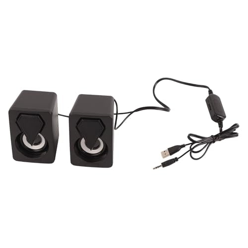 Pomya Gaming Computer Speaker, Stereo Sound with Heavy Bass and RGB Light, USB Powered Desktop Speaker for PC Games and Movies