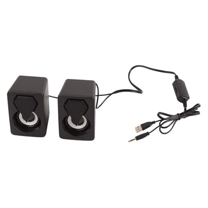 Pomya Gaming Computer Speaker, Stereo Sound with Heavy Bass and RGB Light, USB Powered Desktop Speaker for PC Games and Movies