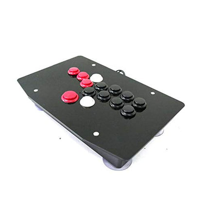 JZYLOVE JINZHIYANG RAC-J503B All Buttons Arcade Fight Stick Controller Hitbox Style Joystick Fit for PC USB (Color : Red and Black)