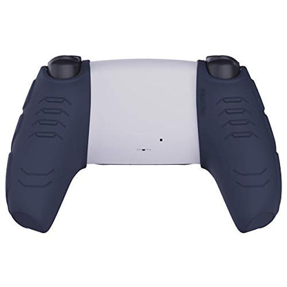 PlayVital Mecha Edition Midnight Blue Ergonomic Soft Controller Silicone Case Grips for ps5, Rubber Protector Skins with Thumbstick Caps for ps5 Controller - Compatible with Charging Station - color: Midnight Blue