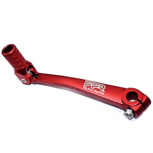 CNC Aluminum Gear Shifter Lever, Foldable Gear Shift Lever Fit for 50cc 110cc 250cc CRF50 XR50 XR CRF Dirt Pit Monkey Bike Motorcycle ATV Quad Accessory Red Red - color: Red
