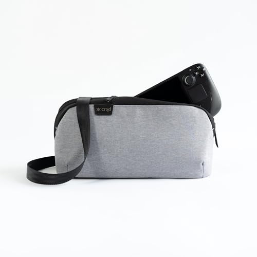 CRKD Gear Bag Protective Carry Case - Gaming Bag for Nitro Deck/Steam Deck/Playstation Portal/Nintendo Switch Accessories - color: Ash Grey