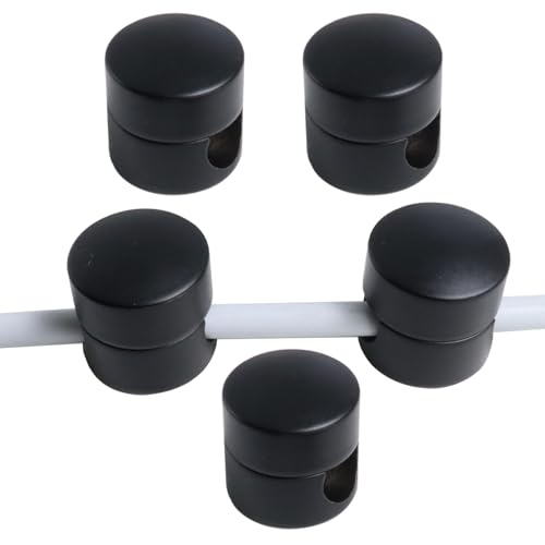 Cable Accessory Organizer Aluminum Wire Organizer Cable Management Clamps Home and Office Cable Management Clamps Sturdy Stylish Durable 5pcs(Black)