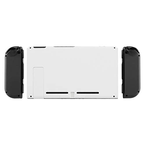 eXtremeRate White Console Back Plate for Nintendo Switch, DIY Replacement Housing Shell Case for Nintendo Switch Console with Kickstand [Only the Backplate, NOT the Console] - color: White