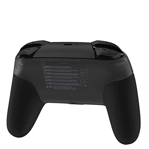 eXtremeRate Black Replacement Handle Grips for Nintendo Switch Pro Controller, Soft Touch DIY Hand Grip Shell for Nintendo Switch Pro - Controller NOT Included - color: Black
