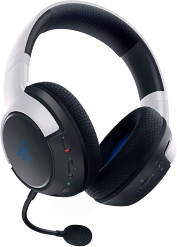 Razer Kaira Dual Wireless Gaming Headset for PlayStation 5 / PS5, PC, Mobile, PS4: Triforce 50mm Drivers - HyperClear Cardioid Mic - 2.4GHz and Bluetooth w/SmartSwitch - EQ Toggle - White/Black | Dual Wireless with Razer Smartswitch, Razer Triforce 50 Mm