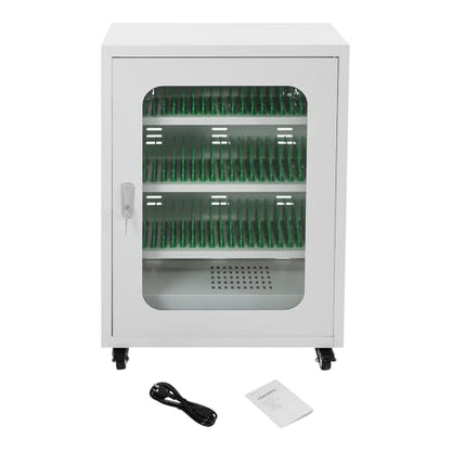 Rechargeable Mobile Phone Charging Cabinet,50 Slots Cell Phones Charging Station Portable Cellphone Charging Cart with Combination Lock, for Students and Employees, Tourists - size: 50-Slots