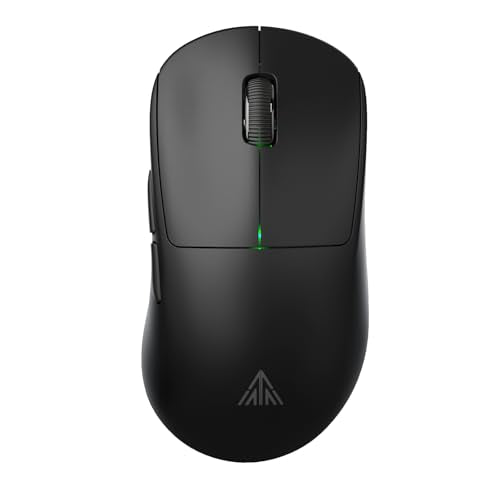 SOLAKAKA SM850 Gaming Mouse Wireless, 24000 DPI, 55g Lightweight Mouse Gaming, 6 Programmable Buttons, Ergonomic Computer Mouse, Tri-Mode BT5.1/2.4G/USB-C 250h Battery Life PC Gamer Mice for Laptop - color: Black, style: NO-RGB SM850