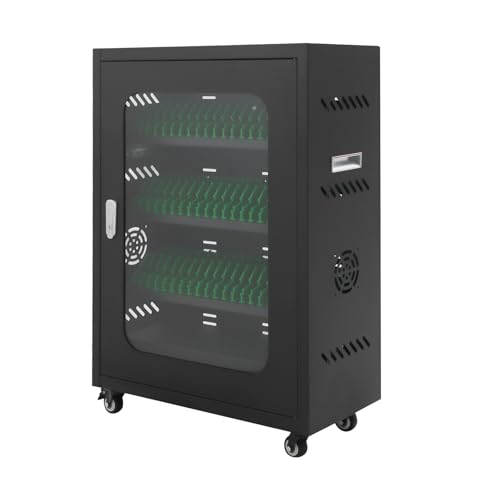 Rechargeable Mobile Phone Charging Cabinet,50 Slots Cell Phones Charging Station Portable Cellphone Charging Cart with Combination Lock, for Students and Employees, Tourists - size: 50Slots